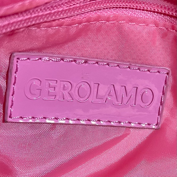 Gerolamo pink straw handbag with charms and chain link - Picture 4 of 16